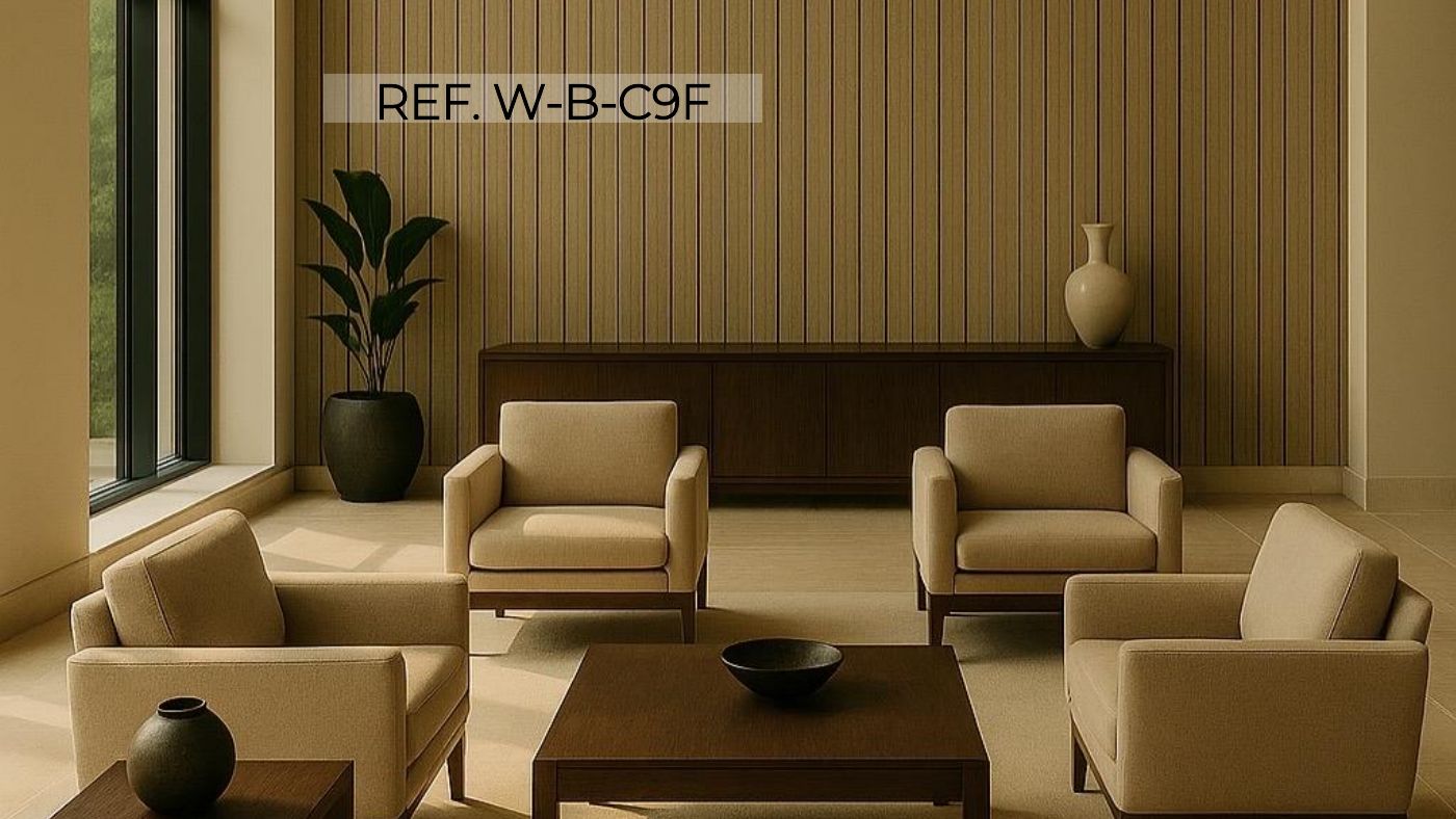 Wall panel acanalado en poliestireno referencia W-B-C9F