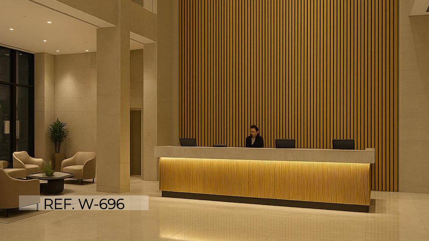 Wall panel acanalado en poliestireno referencia W-696